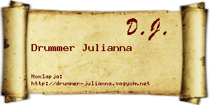 Drummer Julianna névjegykártya