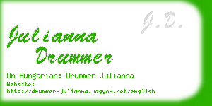 julianna drummer business card
